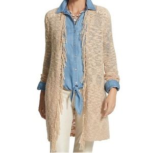 Chicos Fringe Metallic Monique Cardigan